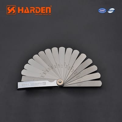 HARDEN Feeler Gauge 15Pcs 65Mn Professional Metal Feeler Gauge Set; 580415_img_0
