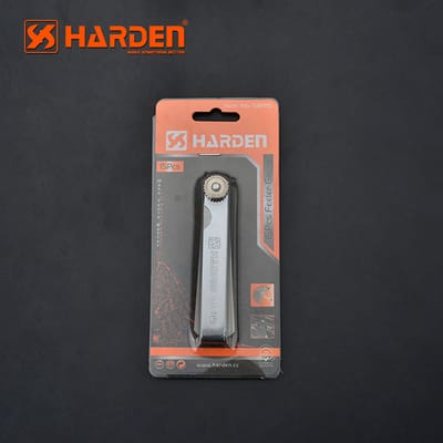 HARDEN Feeler Gauge 15Pcs 65Mn Professional Metal Feeler Gauge Set; 580415_img_2