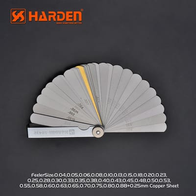 HARDEN 32pcs Feeler Gauge, 65Mn Blade, Professional Metal Feeler Gauge Set; 580432_img_6