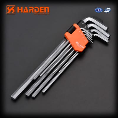 Harden 9Pcs Extra Long Hex Key Wrench Set Allen key (PROFESSIONAL) 540608_img_0
