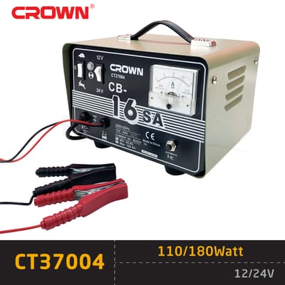 CROWN CT37004 Battery Charger, 12/24V, 110-180W, Battery Charging Capacity 40-100Ah; Model - CT37004_img_0