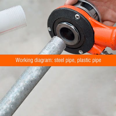 Harden 9Pcs Pipe Threading Set Manual Pipes Threading Tool with Plastic Box 600871_img_2