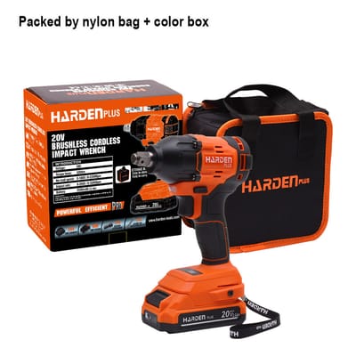 HARDEN Cordless Impact Wrench, 1/2" Dr. x 20 Volt, Brushless, Torque force: 300Nm, with battery and Charger; 758424_img_0