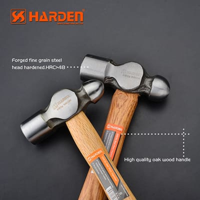 HARDEN Ball Pein Hammer ( 1.0 Lbs | 1.5Lbs | 2.0 Lbs ), With Wood Handle; 590139 | 590136 | 590139_img_3
