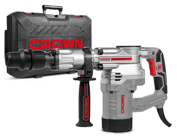 CROWN CT18173M Demolition Hammer, 1300W, 20J, 7.5kg, SDS-Max; CT18173M