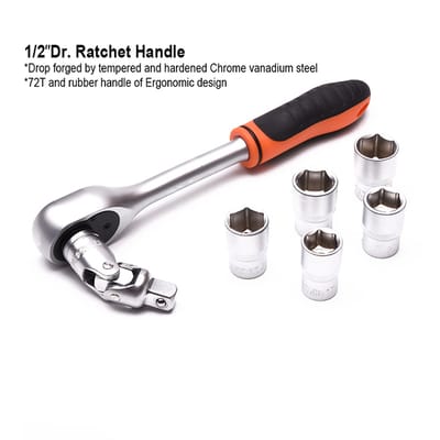 Harden 77Pcs Tools Set Hand Socket Security Household Auto Tools Kit Set 510777_img_3
