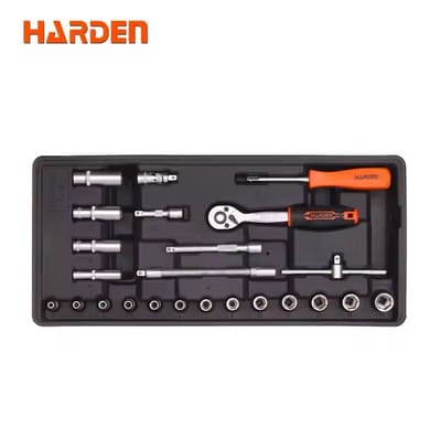 HARDEN 24Pcs 1/4" inch Drive Socket Tools Set Wrench Set 520631_img_0