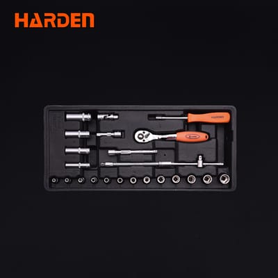 HARDEN 24Pcs 1/4" inch Drive Socket Tools Set Wrench Set 520631_img_1