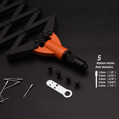 HARDEN 610114 32" Folding Riveting Machine, Scissor Type, Suitable for use with 3.2,4,4.8,6,6.4mm rivets; 610114_img_3