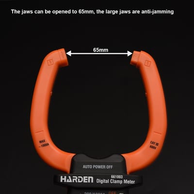Harden 1000A Digital Clamp Multimeter (Max~1000A) AC DC LCD Display Power Tester Clamp Ampere Meter Digital Clamp Multimeter 661003_img_3