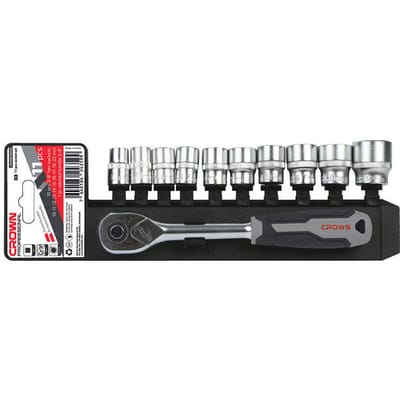 CROWN Professional 11 Pcs 1/4" Socket sets, 1/4inch, CR-V, 11pcs, Atomization; CPHSW-RXA14_img_1