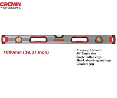 CROWN Professional Spirit level ( 1000mm | 1200mm ), Blisters 3,Non Magnetic; CPHML-SPA10 | CPHML-SPA12_img_0