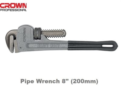 CROWN Professional Pipe wrench ( 8" | 12" | 14" | 18" | 24" | 36" | 48" ), CR-V, Ductile cast iron; CPHWP-AMA08_img_1