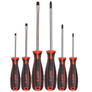 MPT 6pcs Screwdriver Set, Non-Slip Magnetic, CR-V, Phillips & Slotted tool sets; MHA01003_img_0