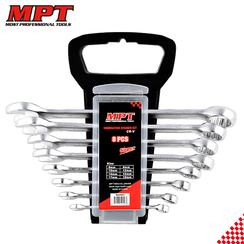 MPT 8pcs Combination Spanner Set ( 6, 8, 10, 12, 14, 15 & 17mm ), CR-V; MHC05001