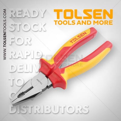 TOLSEN 8" Insulated Combination Pliers Cr-V Premium Series Model: V16008_img_1