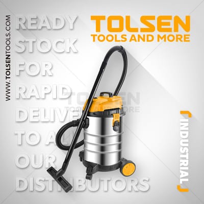 TOLSEN 79608 Vacuum Cleaner, 1200W, 30L, Dry and Wet Industrial Grade; Model 79608_img_1