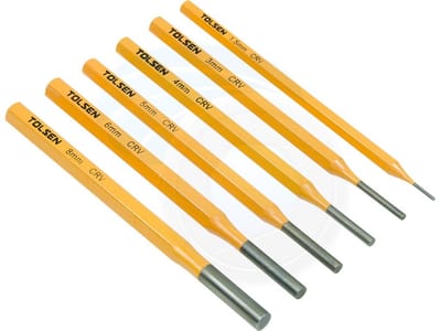 Tolsen 6Pcs Nail Punch Tool Set with Case (HRC56-62) Model:25090_img_1