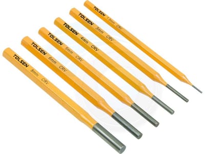 Tolsen 6Pcs Nail Punch Tool Set with Case (HRC56-62) Model:25090_img_2
