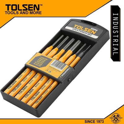 Tolsen 6Pcs Nail Punch Tool Set with Case (HRC56-62) Model:25090_img_5