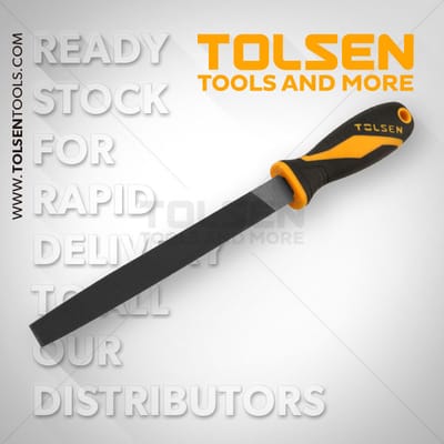 TOLSEN 8" Steel File Flat TPR Handle 32001_img_2