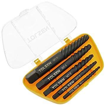 Tolsen 5Pcs Screw Extractor Set (Size: 1# , 2#, 3#, 4#, 5#) Model: 33505_img_2