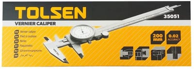 TOLSEN 8" Vernier Caliper Dial Type Analogue Gauge (0-200mm) Model: 35051_img_0