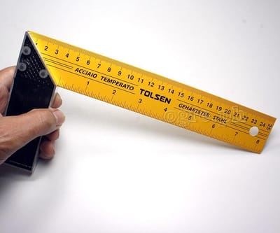 TOLSEN 10" Carpentry Angle Tri Square (250mm) Aluminum Handle Model: 35080_img_1