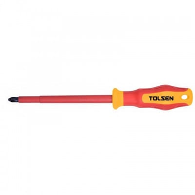 Tolsen VDE Insulated Star Screwdriver (PH2 x 100 mm) Model: 38007_img_4