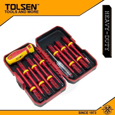 Tolsen 13pcs Interchangeable VDE 1000V Power Insulated Screwdriver Set Model: 38016_img_9