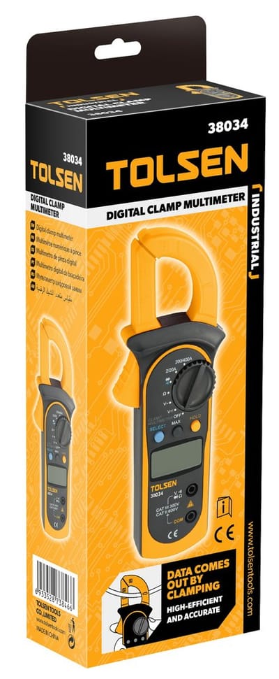 TOLSEN 38034 Digital Clamp Multimeter with Case, 400A, 600V; Model: 38034_img_2
