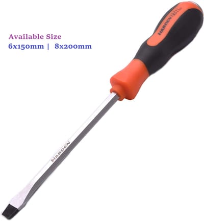 HARDEN Go-Thrugh Slotted Screwdriver (6X150 | 8X200mm), Hammering Flat Screwdriver; Model: 550309 | 550312_img_0