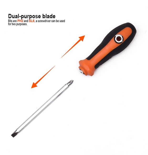 HARDEN 2 IN 1 Screwdriver Set (PH2 & SL6) Magnatic; Model: 550391