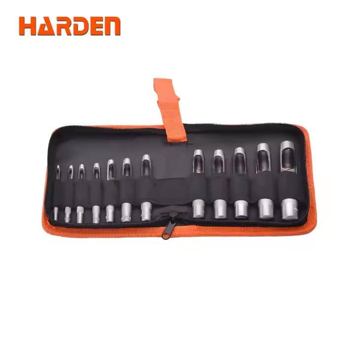 HARDEN 12pcs Hollow Punch Set (3 -16 mm), Leather Puncher; 610848