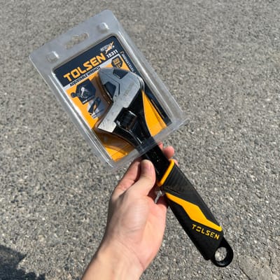 Tolsen Adjustable Wrench (300mm, 12”) Industrial GRIPro Series Model 15311_img_0