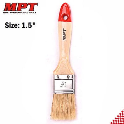 MPT Flat Paint Brush ( 1" | 1.5" | 2" | 2.5" | 3" | 4" ) Heavy Duty Wood Handle; MHI04001_img_2