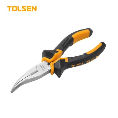 TOLSEN 10008 6" Bent Nose Pliers 160mm TPR Handle Model: 10008_img_1