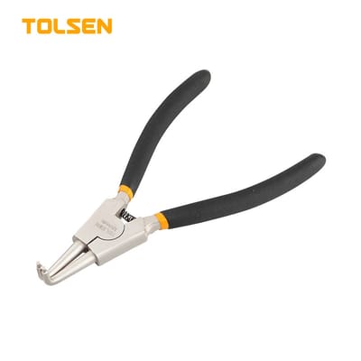 TOLSEN 7" External Circlip Pliers Bent (180mm) Dipped Handle 10092_img_0