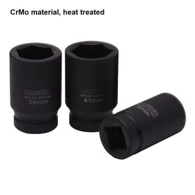HARDEN 1" Drive Impact Deep Socket ( 30 | 32 | 33 | 34 | 35 | 36 | 38 | 41 | 46 | 50 | 55 | 60 | 65 | 70 | 75 | 80mm ), Long Socket, 6PT; Model: 537130 to 537180_img_2