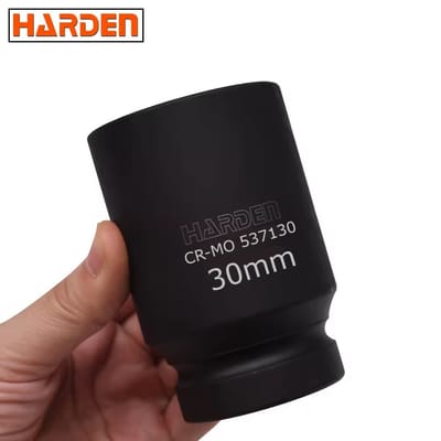 HARDEN 1" Drive Impact Deep Socket ( 30 | 32 | 33 | 34 | 35 | 36 | 38 | 41 | 46 | 50 | 55 | 60 | 65 | 70 | 75 | 80mm ), Long Socket, 6PT; Model: 537130 to 537180_img_7