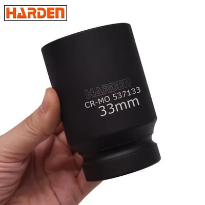 HARDEN 1" Drive Impact Deep Socket ( 30 | 32 | 33 | 34 | 35 | 36 | 38 | 41 | 46 | 50 | 55 | 60 | 65 | 70 | 75 | 80mm ), Long Socket, 6PT; Model: 537130 to 537180_img_9