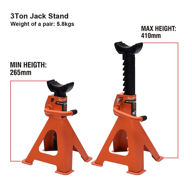 HARDEN Jack Stand (3 Ton | 6 Ton) – Heavy Duty Ratchet Type Vehicle Support; Model: 731003 | 731006