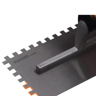 HARDEN Stainless Plastering Trowel with Teeth ( Korni ) 280x120mm; Model: 620258_img_1