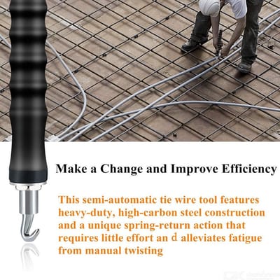 TANDT Steel Bar Strapping Device Building Tools Rebar hook, rod binding tool, Binding Rod with Wire; TT2019_img_5
