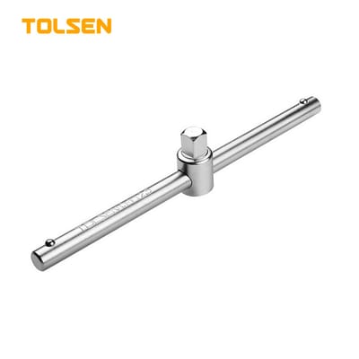 TOLSEN 15131 Sliding Bar, 10" (250mm), 1/2" Drive, CrV Steel, Satin Finish, Industrial Series | Model: 15131_img_0