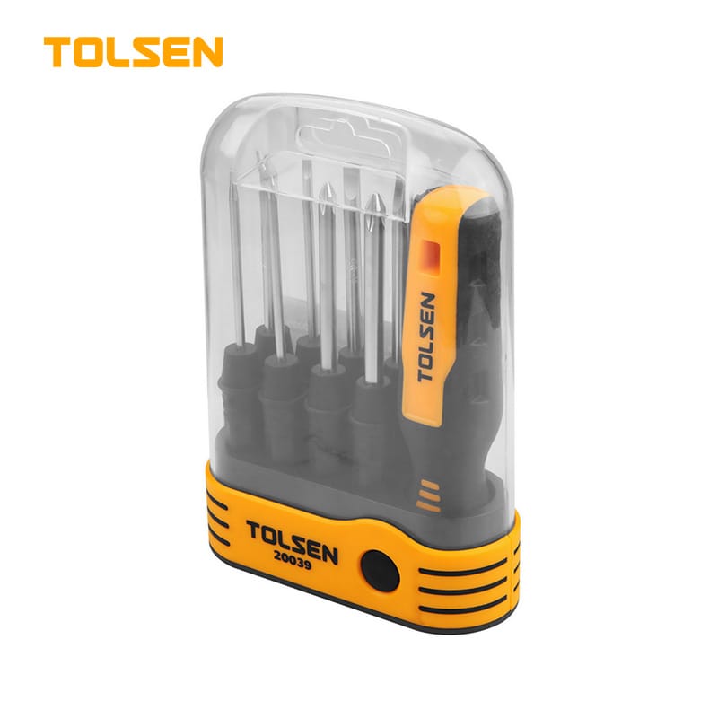 Tolsen 8 in 1 Interchangeable Screwdriver Set with Case Model 20039