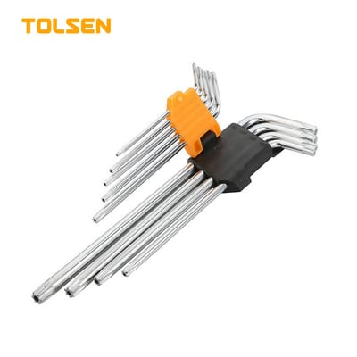 TOLSEN 9Pcs Torx Extra Long Arm Allen Hex Key Set Model: 20057_img_0