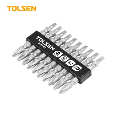 TOLSEN 10Pcs Double End Magnetic Screwdriver Bits Set (PH2/SL5.5x65mm) Model 20361_img_0