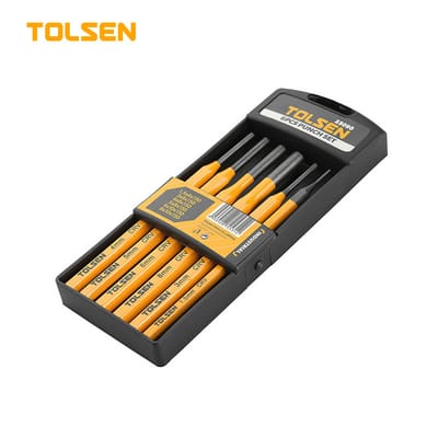 Tolsen 6Pcs Nail Punch Tool Set with Case (HRC56-62) Model:25090_img_0