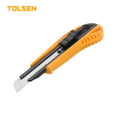 TOLSEN 30001 Snap-off Blade Knife, ABS Case, 18×100mm Blade, Flat Push Button | Model: 30001_img_0